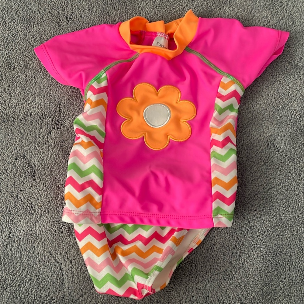 12 month pink bathing suit